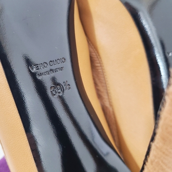 Burak Uyan tan pony hair heels platform stiletto designer pump women's size 39.5 - Picture 9 of 9